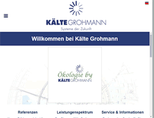 Tablet Screenshot of kaeltegrohmann.de